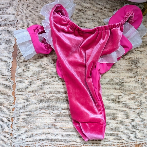 Fashion Brand Company Pink Velvet Bikini Bottoms Size M/L - Picture 3 of 4